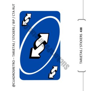 438 Carta Reversa Uno - TARJETA BIP / Sticker BIP / Sticker Cuenta Rut