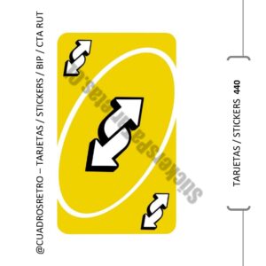 440 Carta Reversa Uno - TARJETA BIP / Sticker BIP / Sticker Cuenta Rut