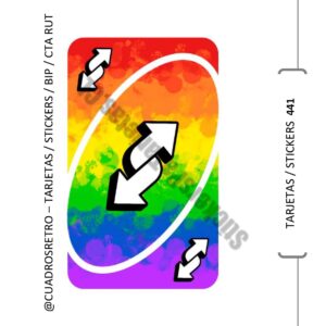 441 Carta Reversa Uno - TARJETA BIP / Sticker BIP / Sticker Cuenta Rut