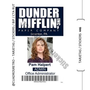 446 Pam Halpert - The Office - TARJETA BIP / Sticker BIP / Sticker Cuenta Rut