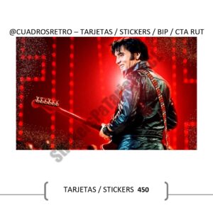 450 Elvis Presley - TARJETA BIP / Sticker BIP / Sticker Cuenta Rut