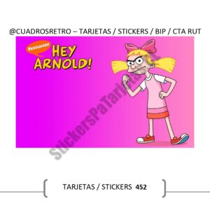 452 Helga - Hey Arnold - TARJETA BIP / Sticker BIP / Sticker Cuenta Rut