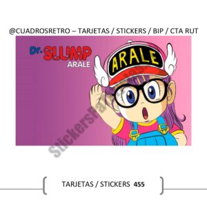 455 Arale - Dr Slump- TARJETA BIP / Sticker BIP / Sticker Cuenta Rut