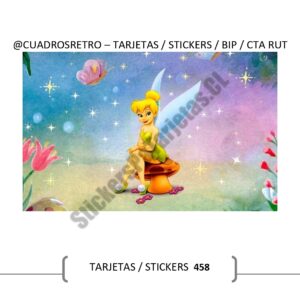 458 - Tinker Bell TARJETA BIP / Sticker BIP / Sticker Cuenta Rut