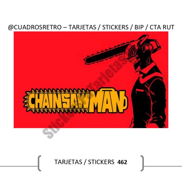 462 Chainsaw Man - TARJETA BIP / Sticker BIP / Sticker Cuenta Rut