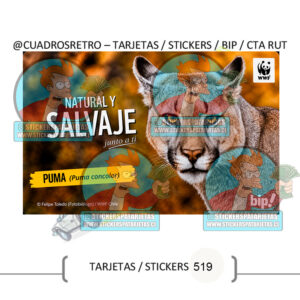519 Puma - TARJETA BIP / Sticker BIP / Sticker Cuenta Rut