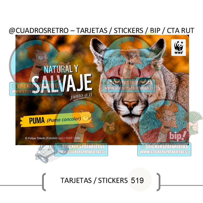 519 Puma – TARJETA BIP / Sticker BIP / Sticker Cuenta Rut